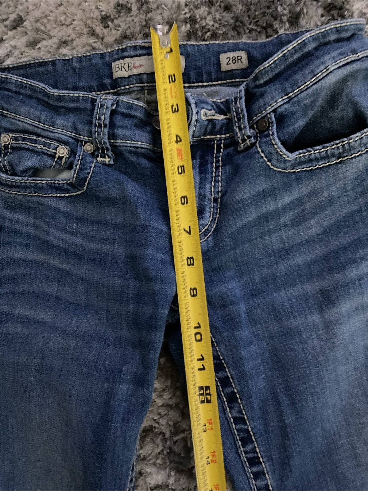 BKE Stella Women’s Low Rise Bootcut, Size 28Rx31 1/2 Blue Jeans