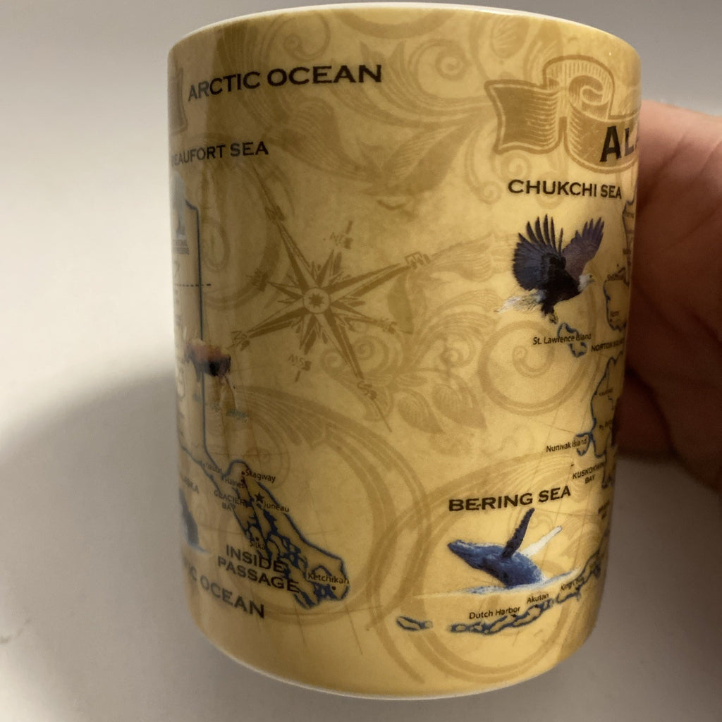 Artic Circle Enterprises Alaska Coffee Cup / Mug Map with Wildlife