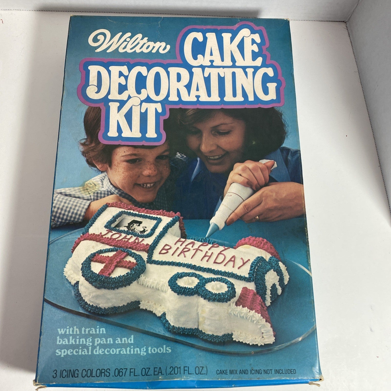 Train Cake Pan Vintage Wilton Cake Decorator Kit Pan Instructions & Box