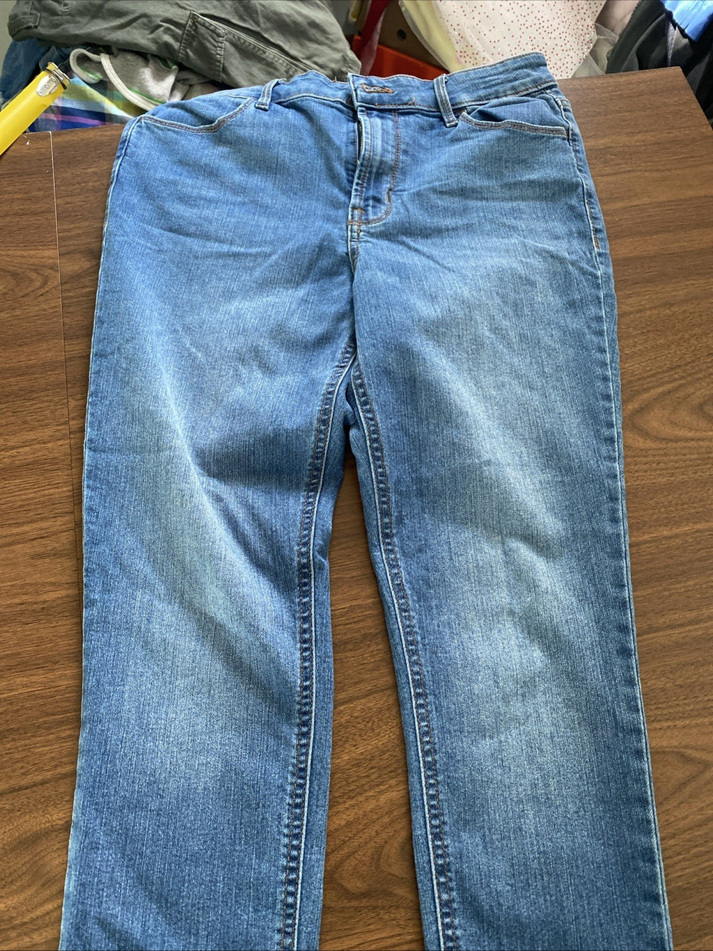 Old Navy womens super skinny ankle jeans size 6 TALL stretch blue med wash