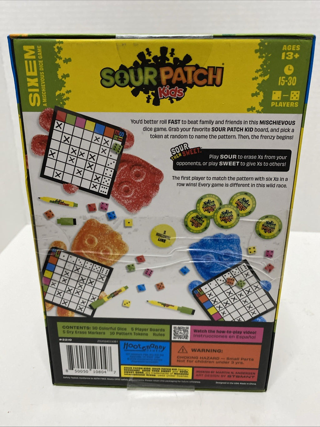 Sixem Sour Patch Kids Dice Game Speed, Strategy & Sabotage for Game Night
