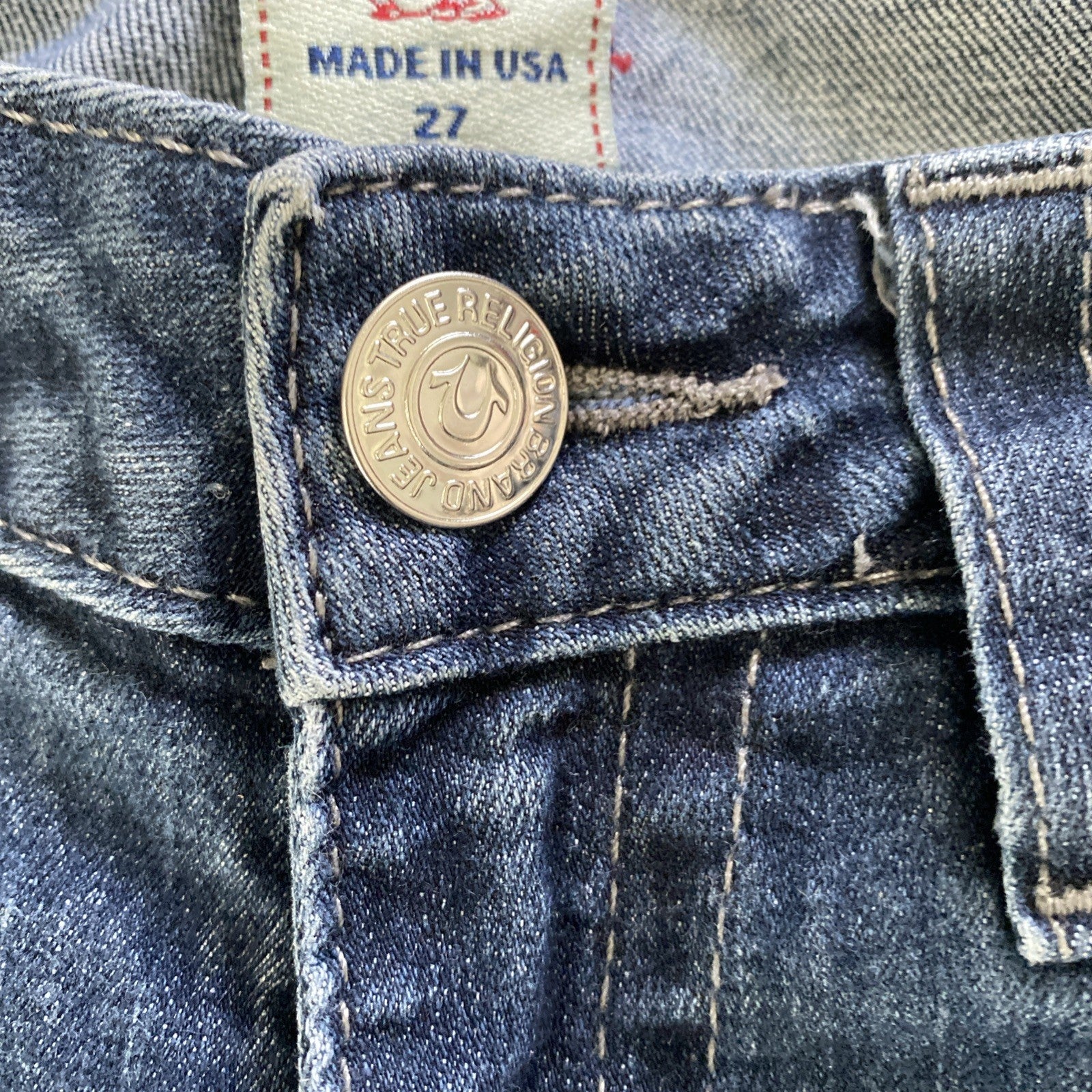 Woman’s Sz 27 True Religion SKINNY Jeans Denim Blue