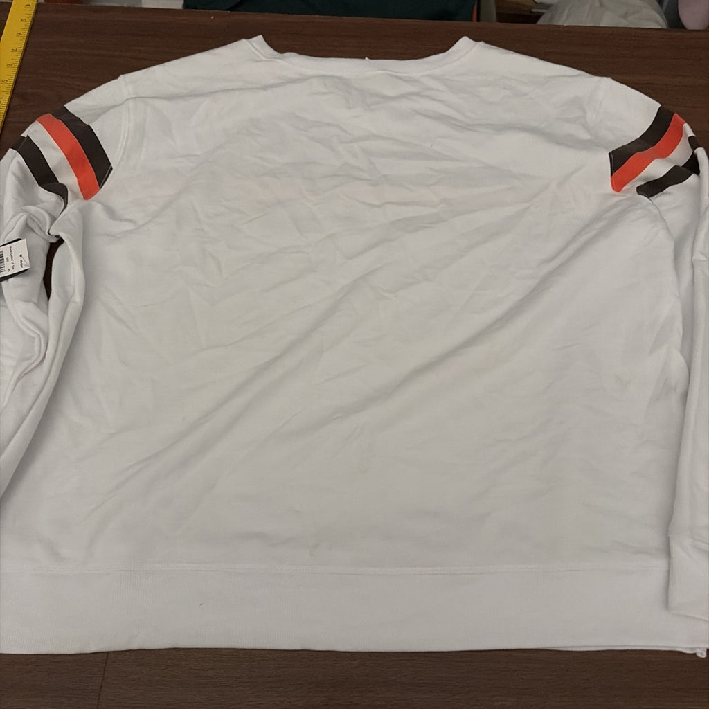 NFL Team Sleepwear 2XL Cleveland Browns Women’s Sleep Top White Long Sleeve