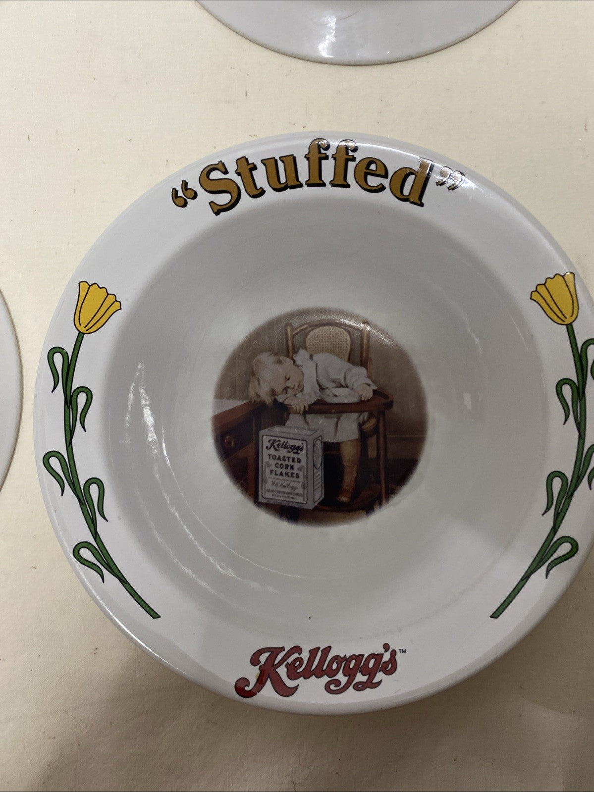 KELLOGG'S COLLECTIBLE CERAMIC CEREAL BOWLS - 90TH ANNIVERSARY 1996 - SET OF 4