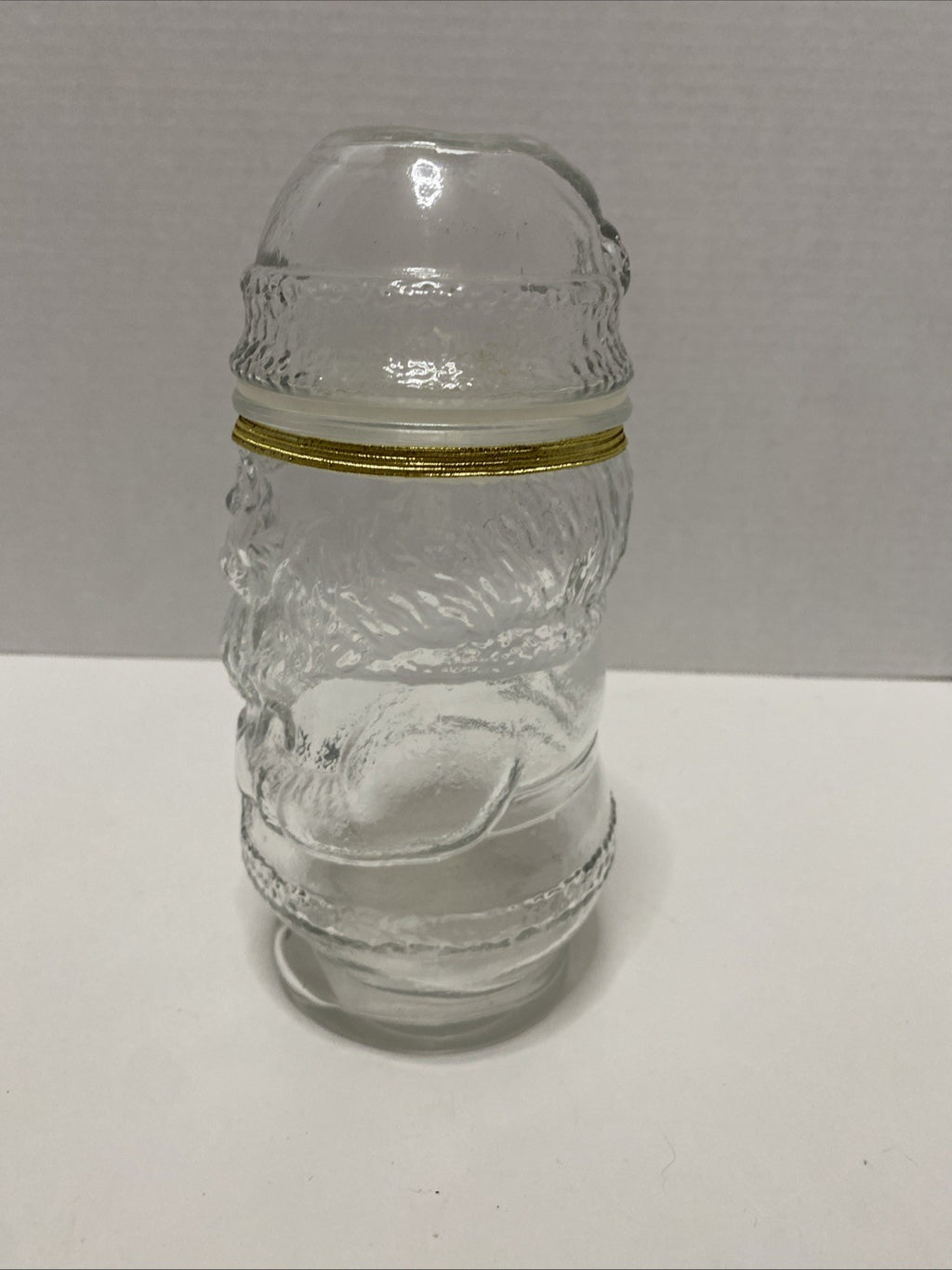 VTG Libbey Canada  Santa Claus Jar  Candy Poly Seal Glass Lid Holiday Rare