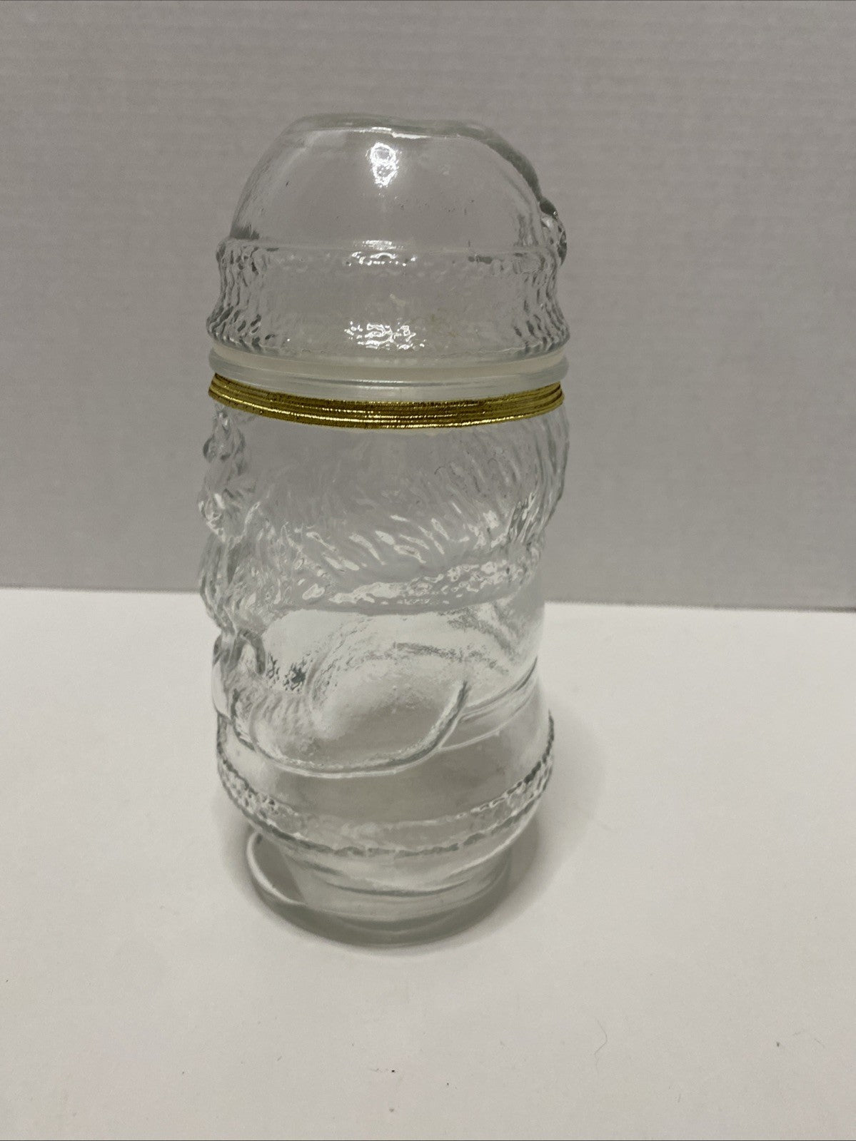 VTG Libbey Canada  Santa Claus Jar  Candy Poly Seal Glass Lid Holiday Rare