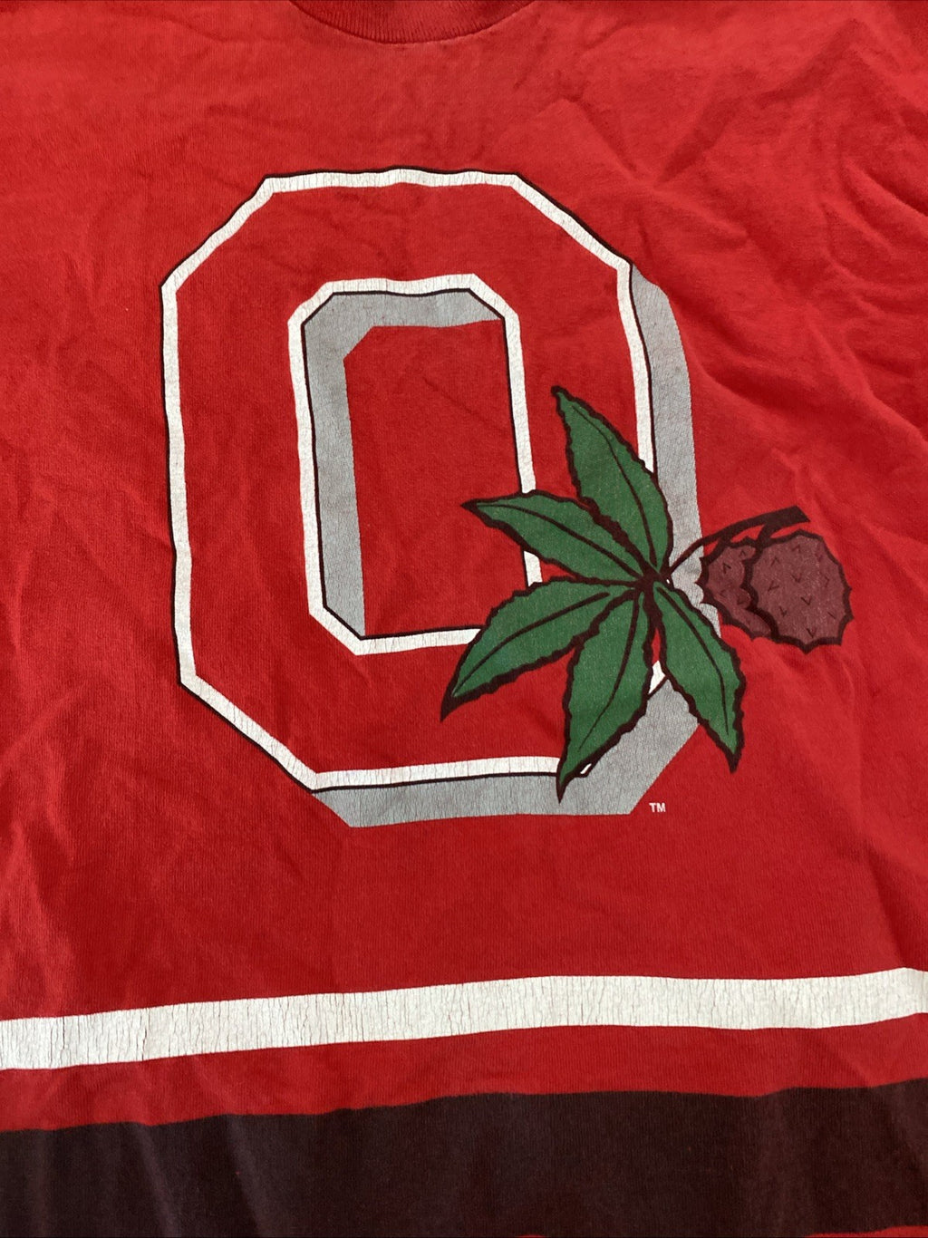 Ohio State buckeye T-shirt unisex size Large pictures for measurements