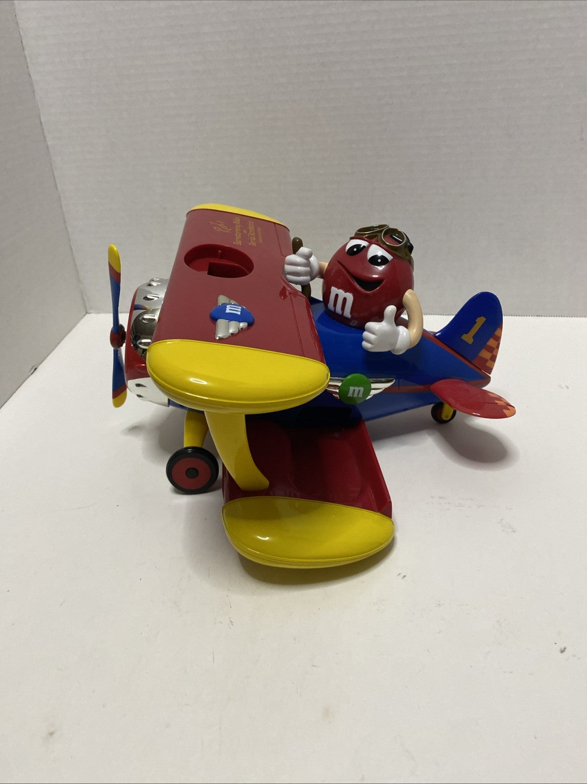 M&M Dispenser WORKS! Bi-Plane M&M Mars Inc USA Toy Vintage Collection