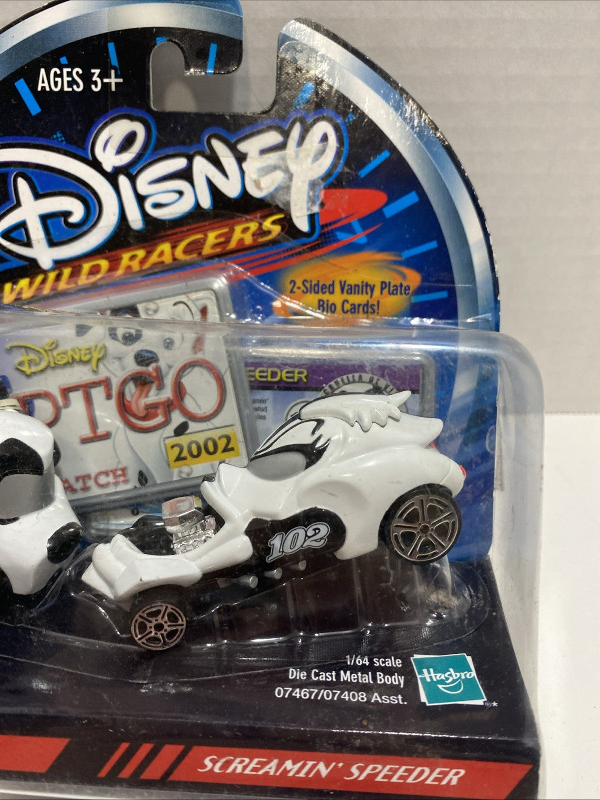 DISNEY Toys 102 Dalmatians Wild Racers VILLAIN Cruella & HERO Patch 2002 Store R