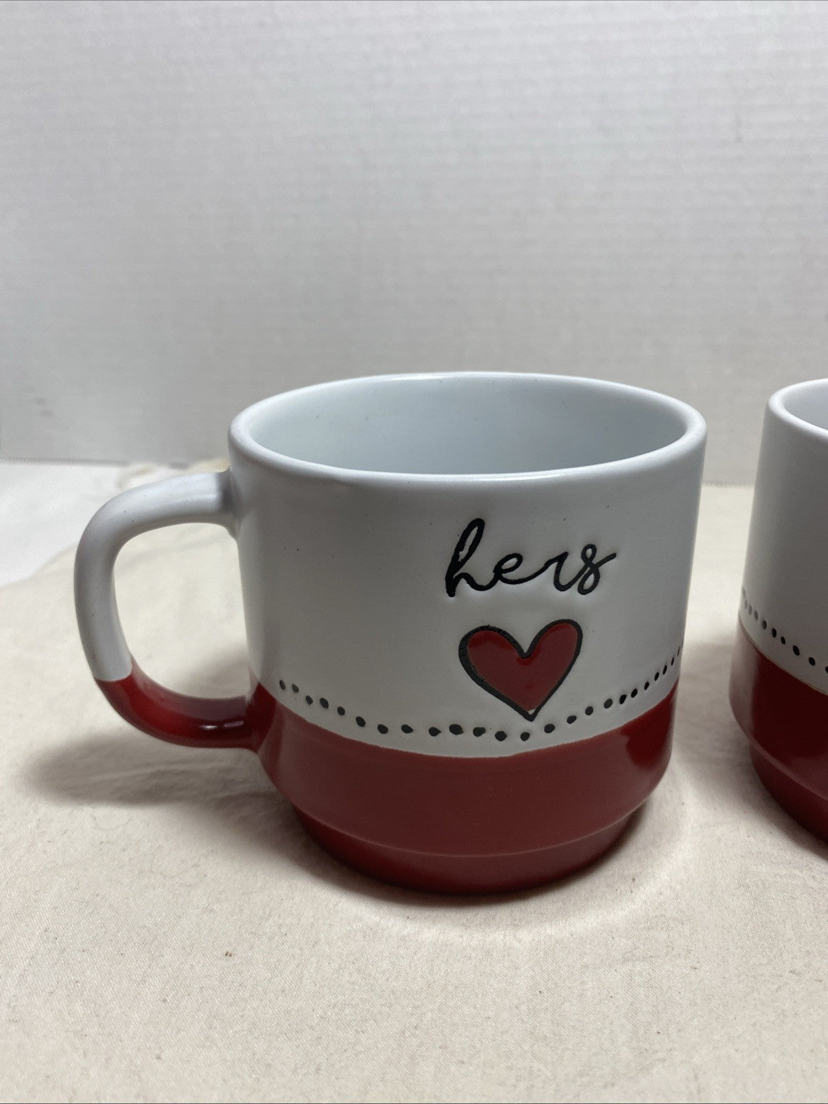 Belle Maison His And Hers Mugs Red Hearts Love Valentine