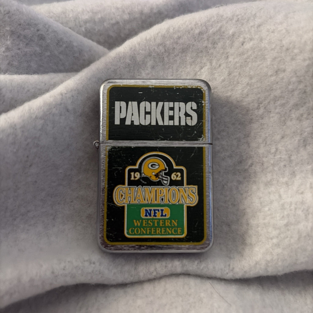 Zippo Lighter Nfl Green Bay Packers 1962 Western Conference Champions Used