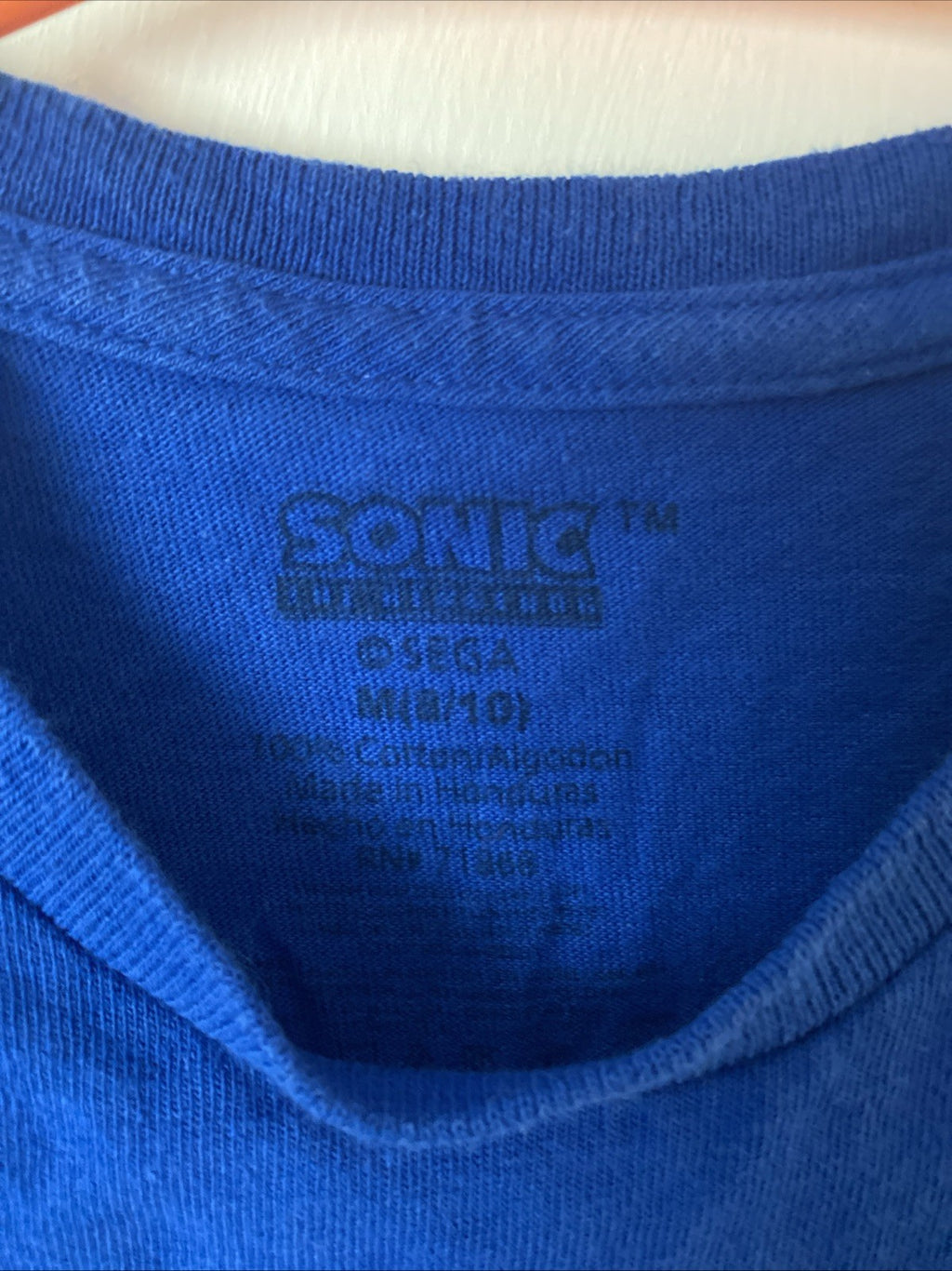 Sonic The Hedgehog Boys Blue Short Sleeve Shirt Size 8/10