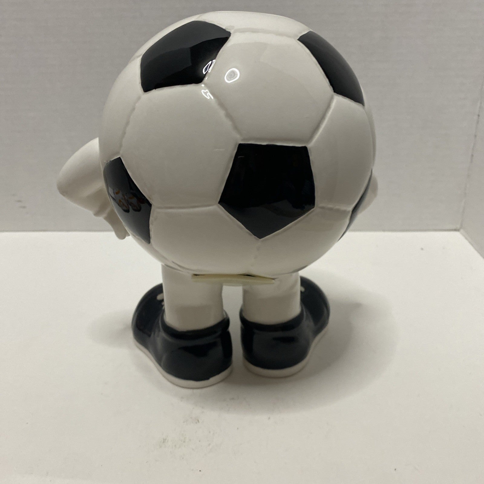 Russ Berrie Ceramic Soccer Ball Character Money Bank - 2019 - 8” - Hard To Find