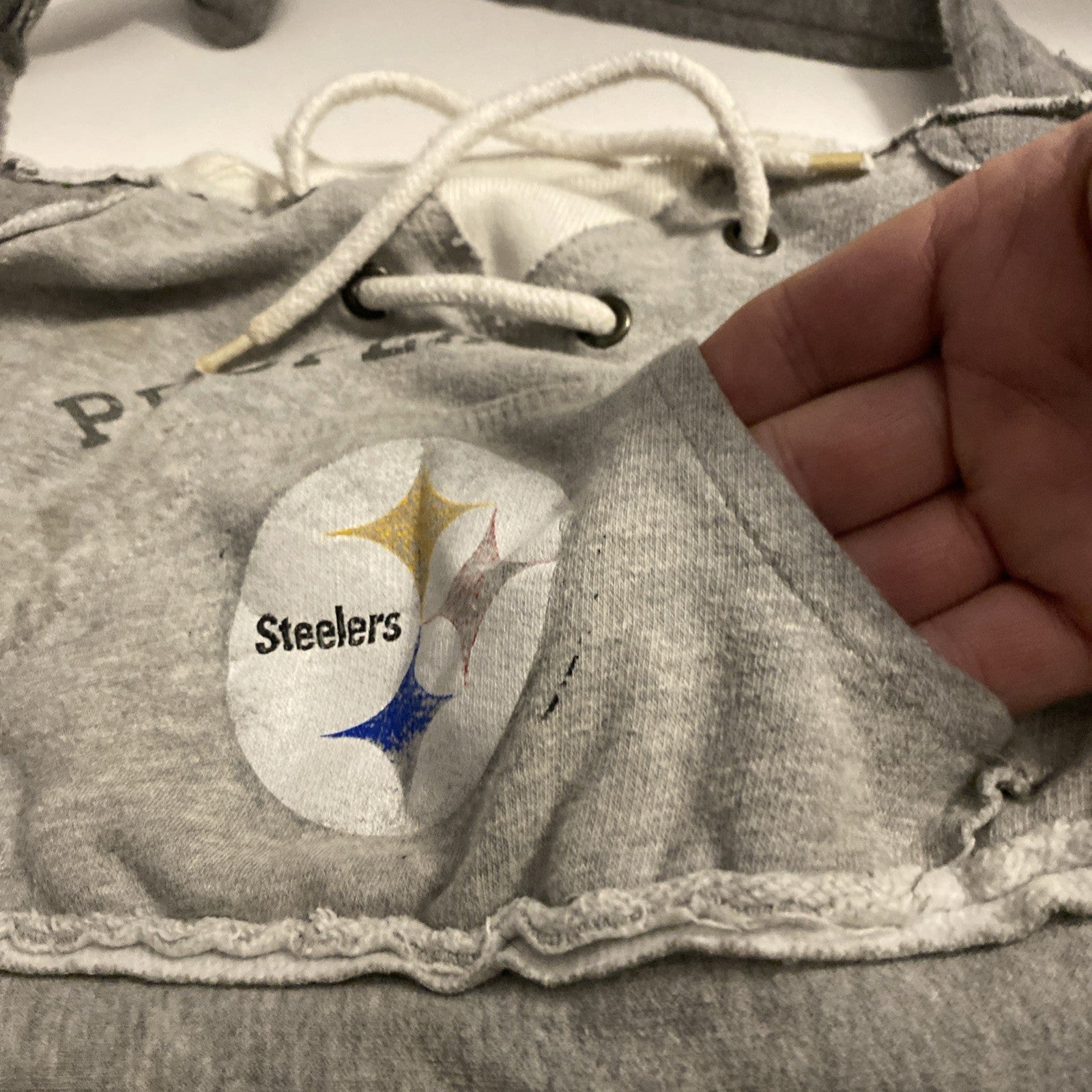 PITTSBURGH STEELERS Hoodie Purse Handbag Football NFL Gray Cotton ProFANity