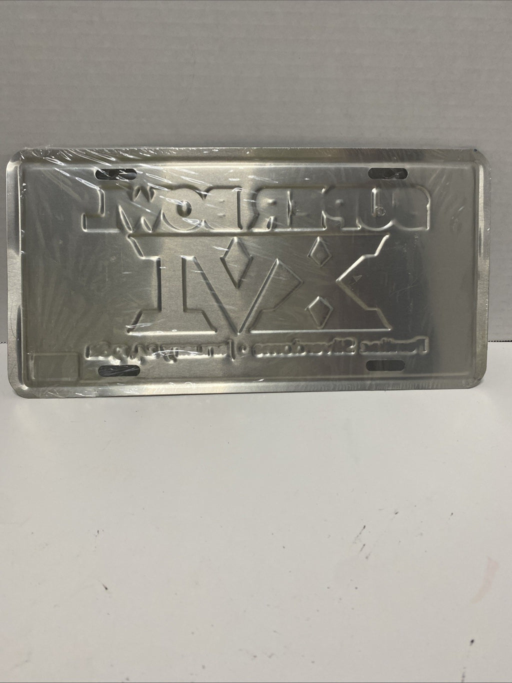1982 Super Bowl 16 license plate Embossed NOS