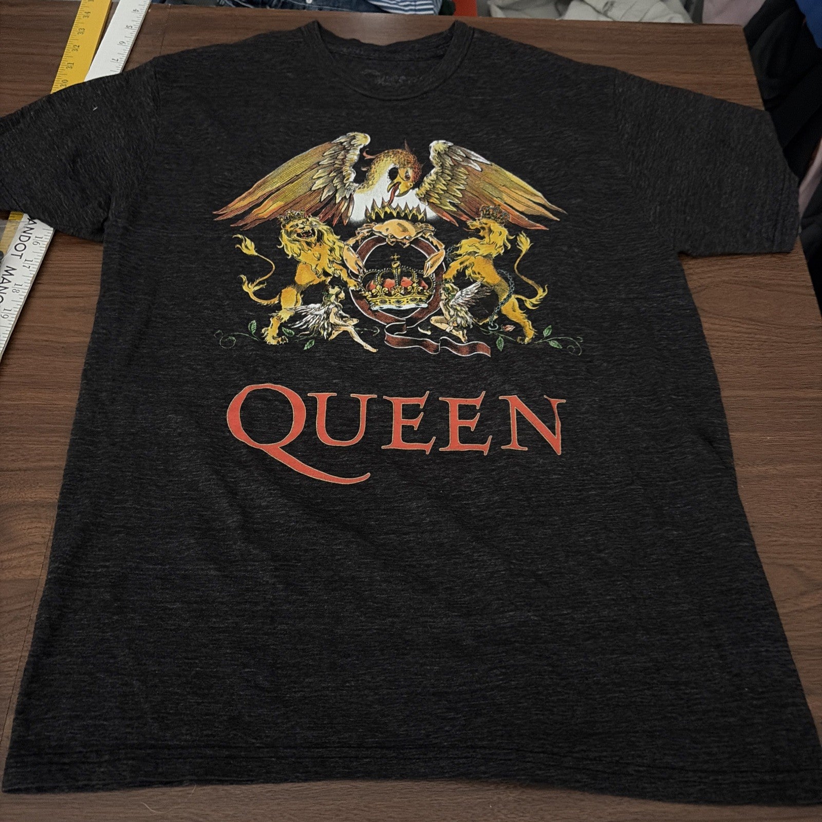 Queen T Shirt Sz L Black 2019 Bohemian Rhapsody Freddie Mercury Dragon Lion