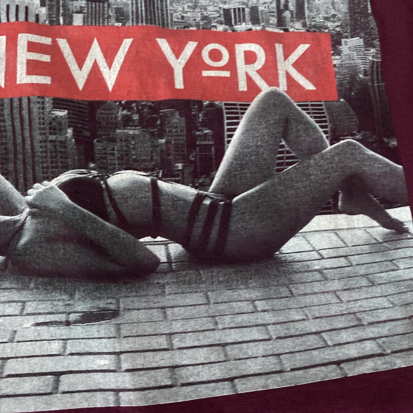 Gilden Med Hustle New York supermodel long sleeve T-shirt  free shipping