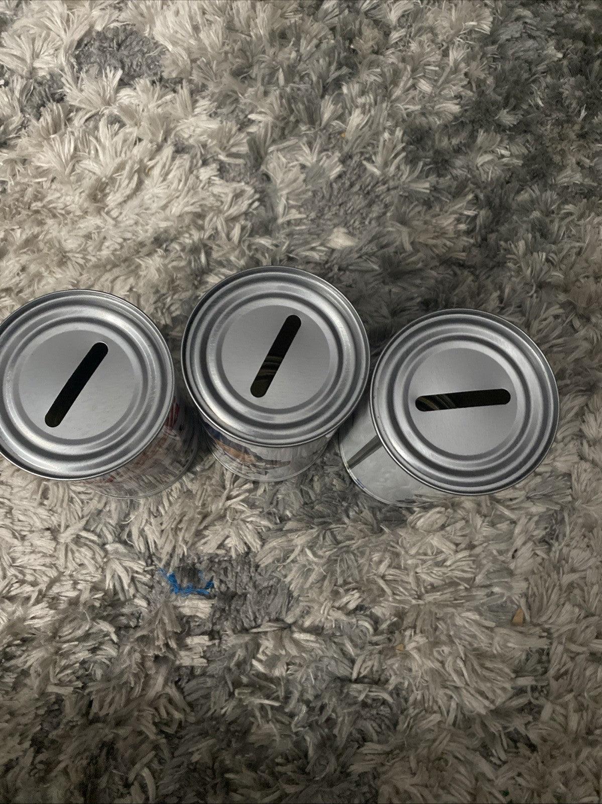Set Of 3 Campbells Soup Napoleon Plant Metal Can Banks Employee FREE SHIPPING