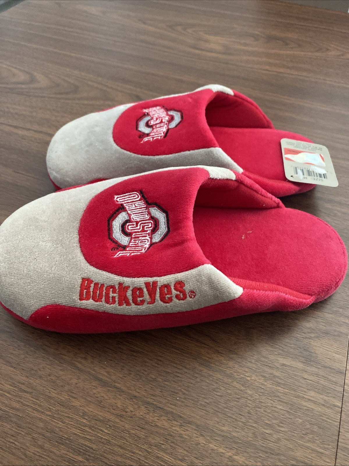 Ohio State Buckeyes plush house slippers Unisex size M