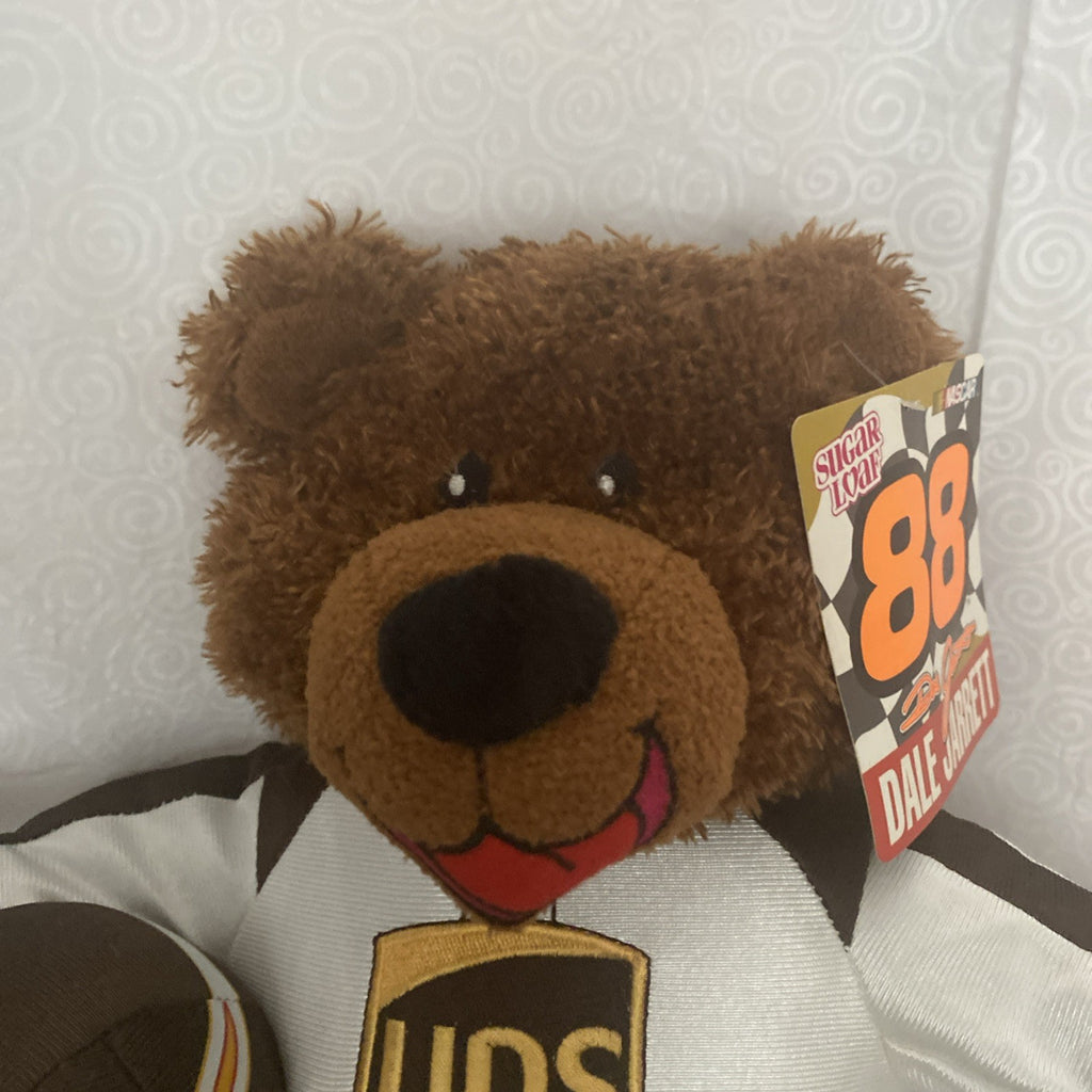 Vintage UPS Teddy Bear Nascar "Dale Jarrett" 88 by Sugar Loaf with Tags
