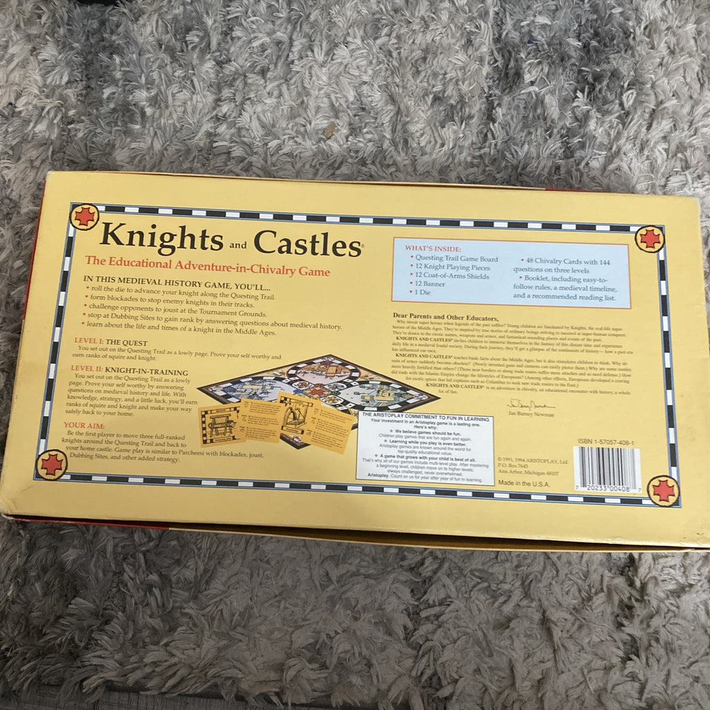 Knights and Castles Adventure Chivalry Game by Aristoplay - Used - Complete
