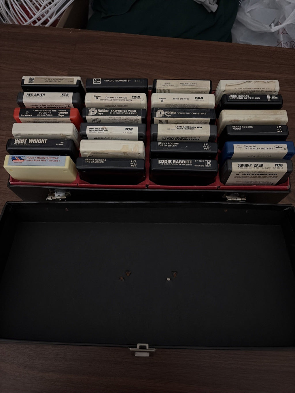 Vintage SAVOY 8 Track Carrier Case Includes 24 Tapes