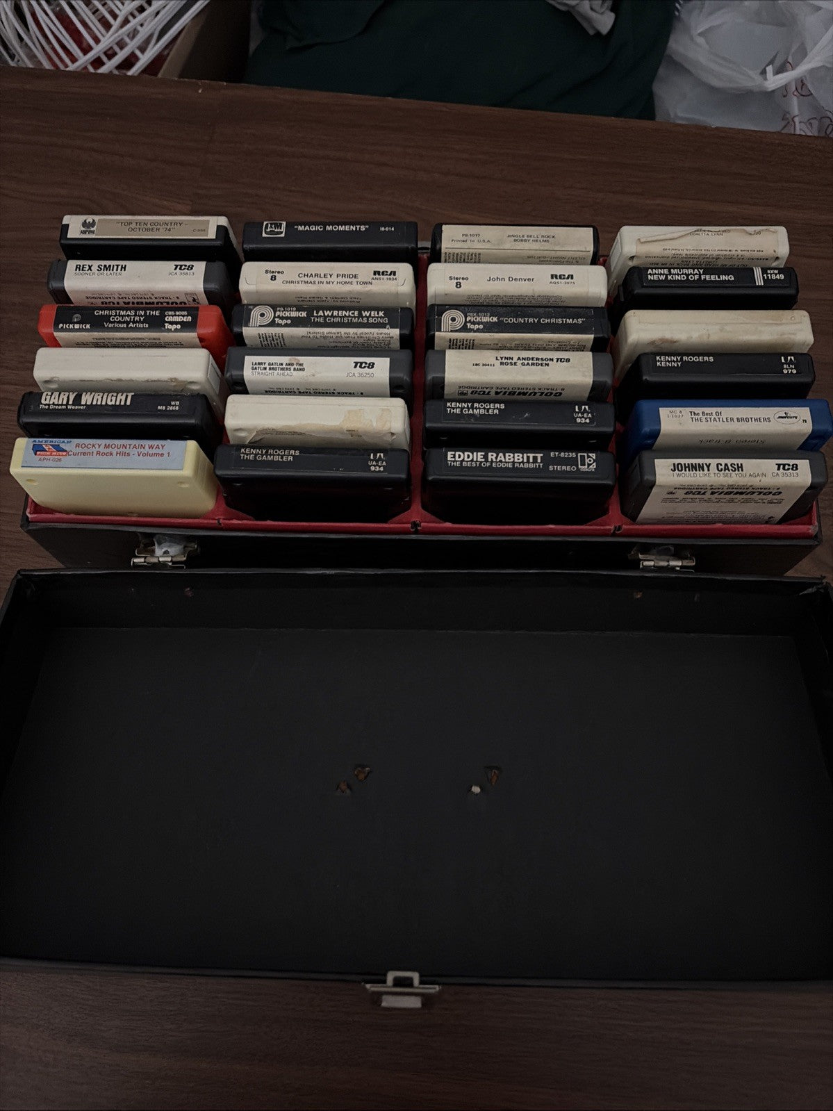 Vintage SAVOY 8 Track Carrier Case Includes 24 Tapes