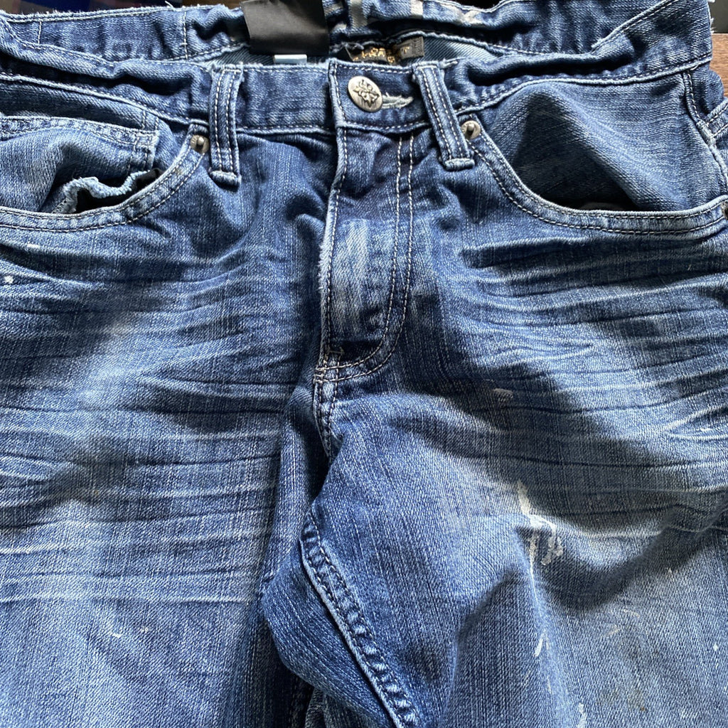 Helix Ladies Loose Straight Fit Jeans 30/32 Distressed Paint Jeans