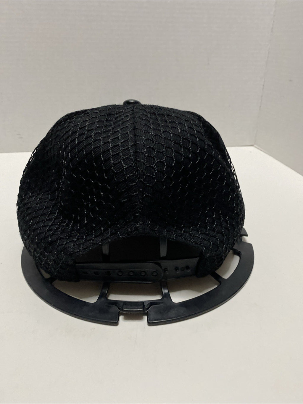 Batman Logo Snapback Hat Black Faux Leather Brim Baseball Cap