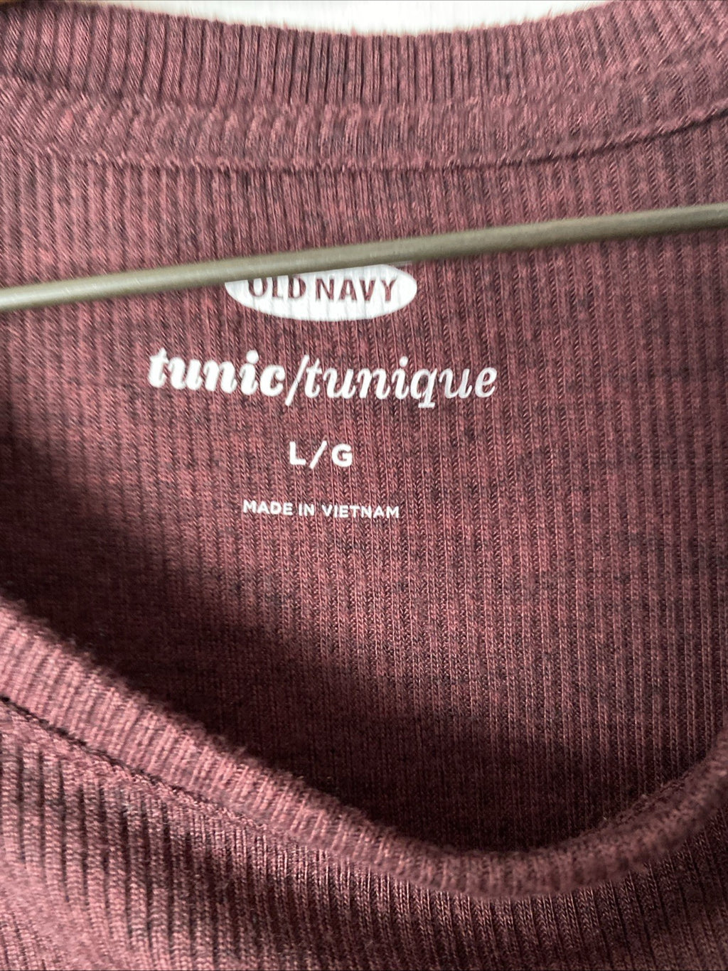Old Navy Tunic Shirt Long Sleeves Top Maroon Size Large