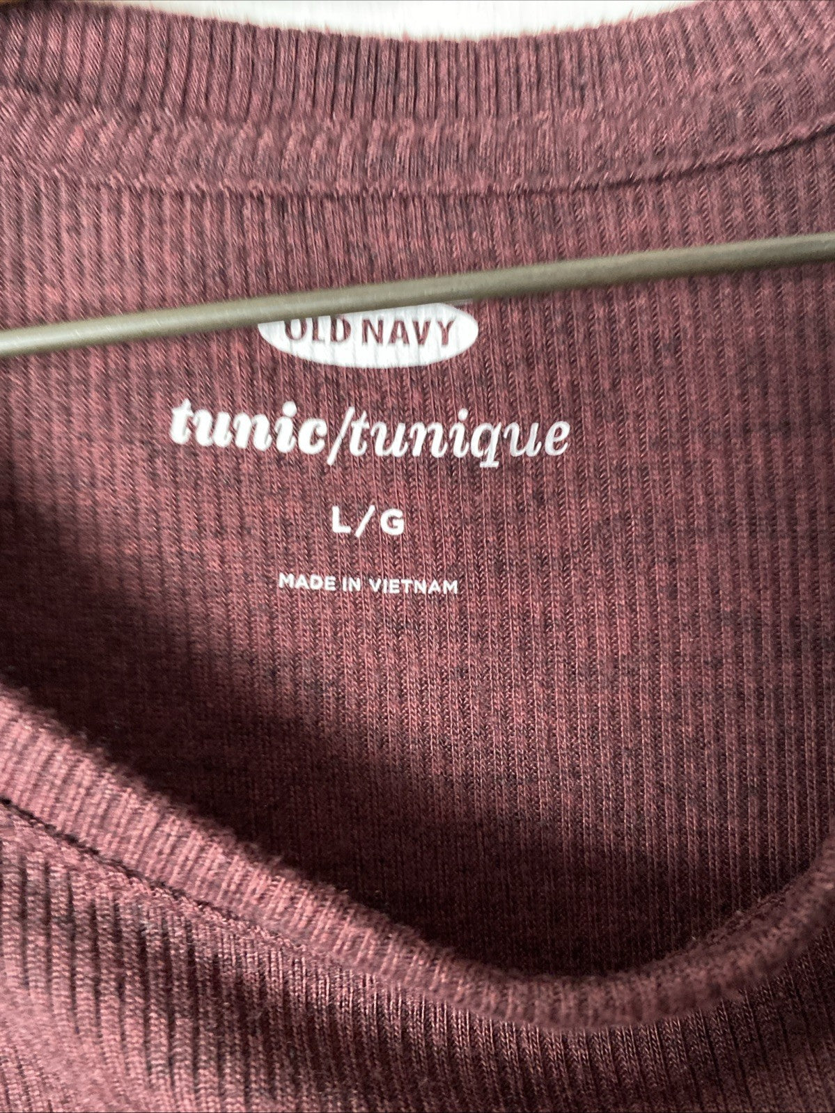 Old Navy Tunic Shirt Long Sleeves Top Maroon Size Large