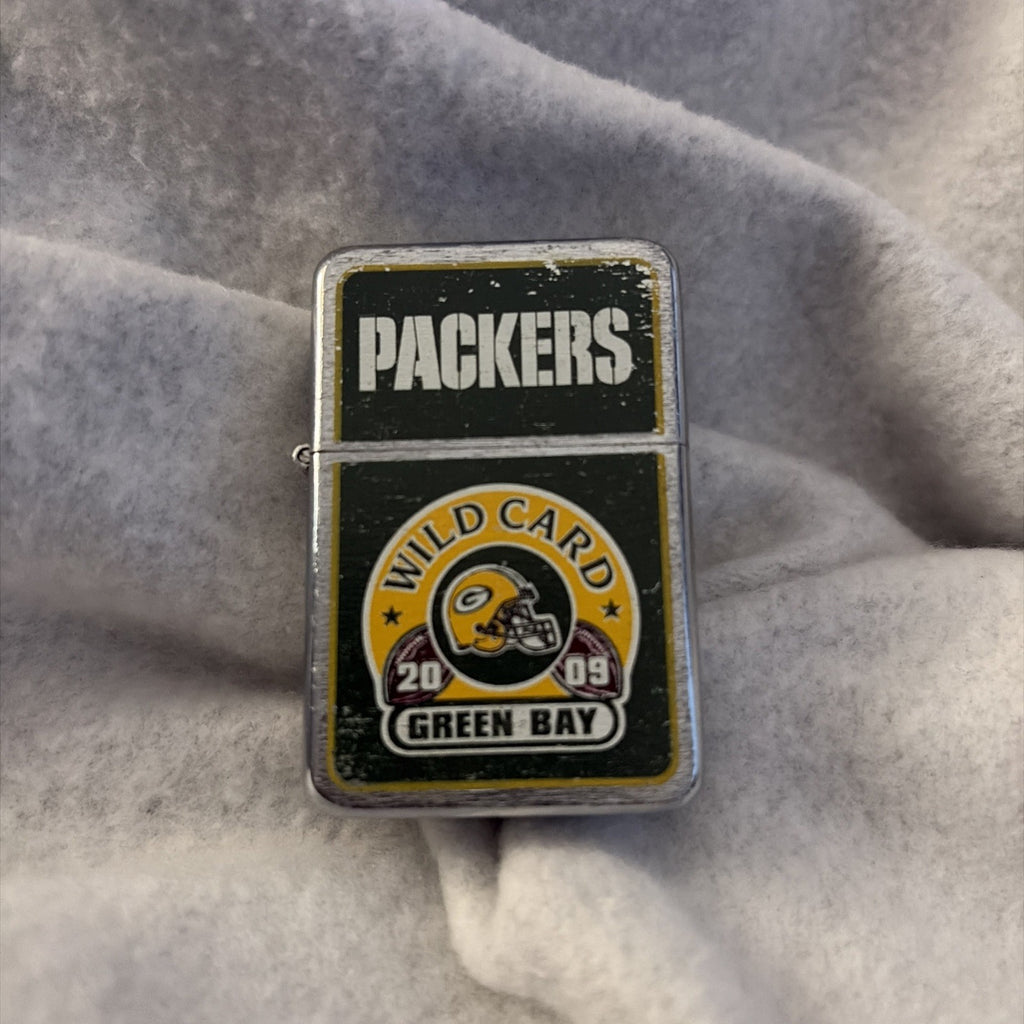 Zippo Lighter Nfl Green Bay Packers 2009 Wildcard Used