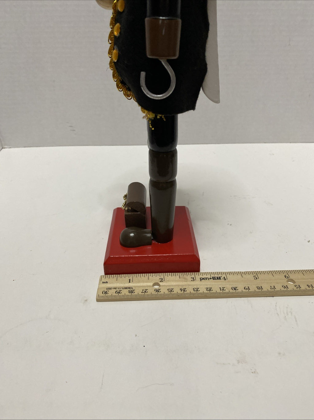 Vintage Christmas Pirate Nutcracker 14"l Limited Edition 2010 Hook Sword Peg Leg