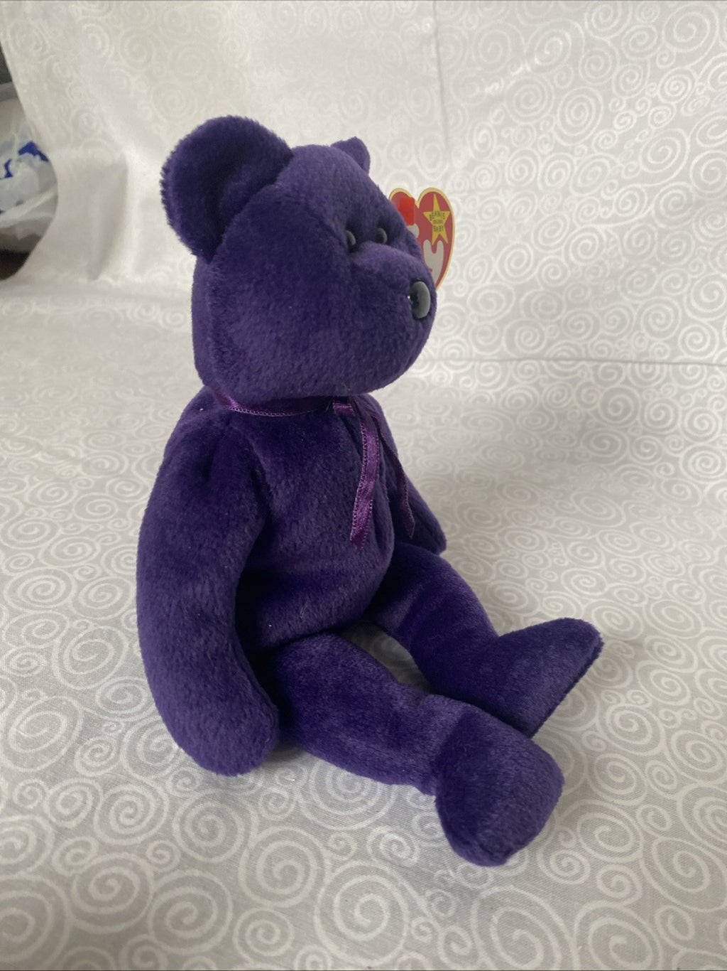 Beanie Baby Princess The Bear - Princess Diana Beanie Baby 1997 - Purple