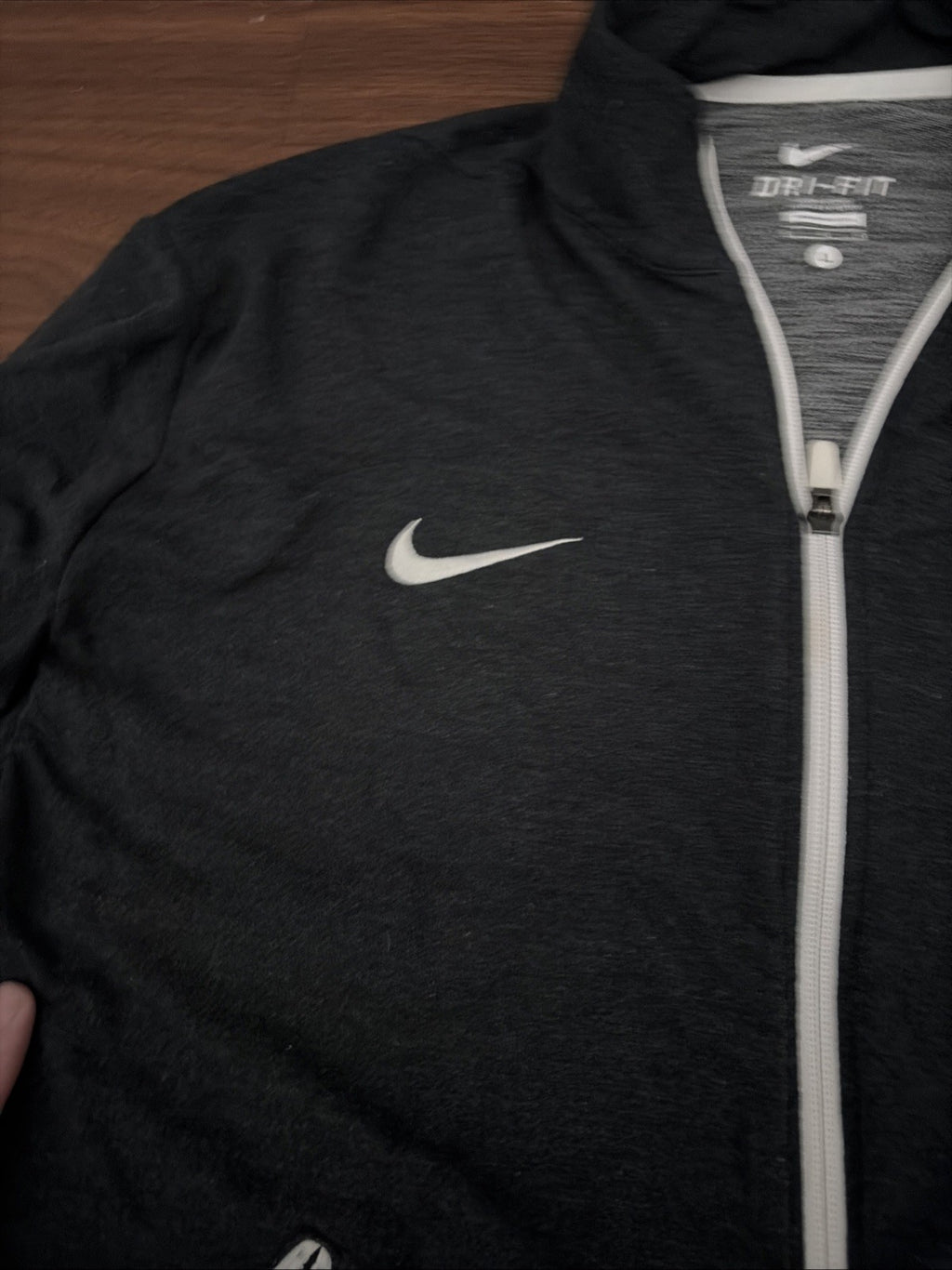 Nike Michigan State Spartans Zip Up Jacket Sweatshirt Mens Large Dark Gray Logo