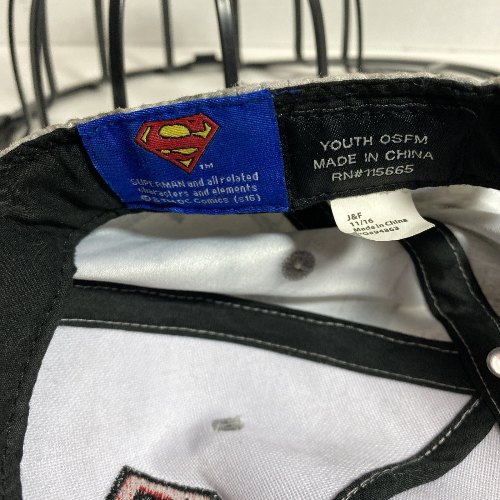 DC Comics Superman Youth One Size Grey And Red Snapback Hat