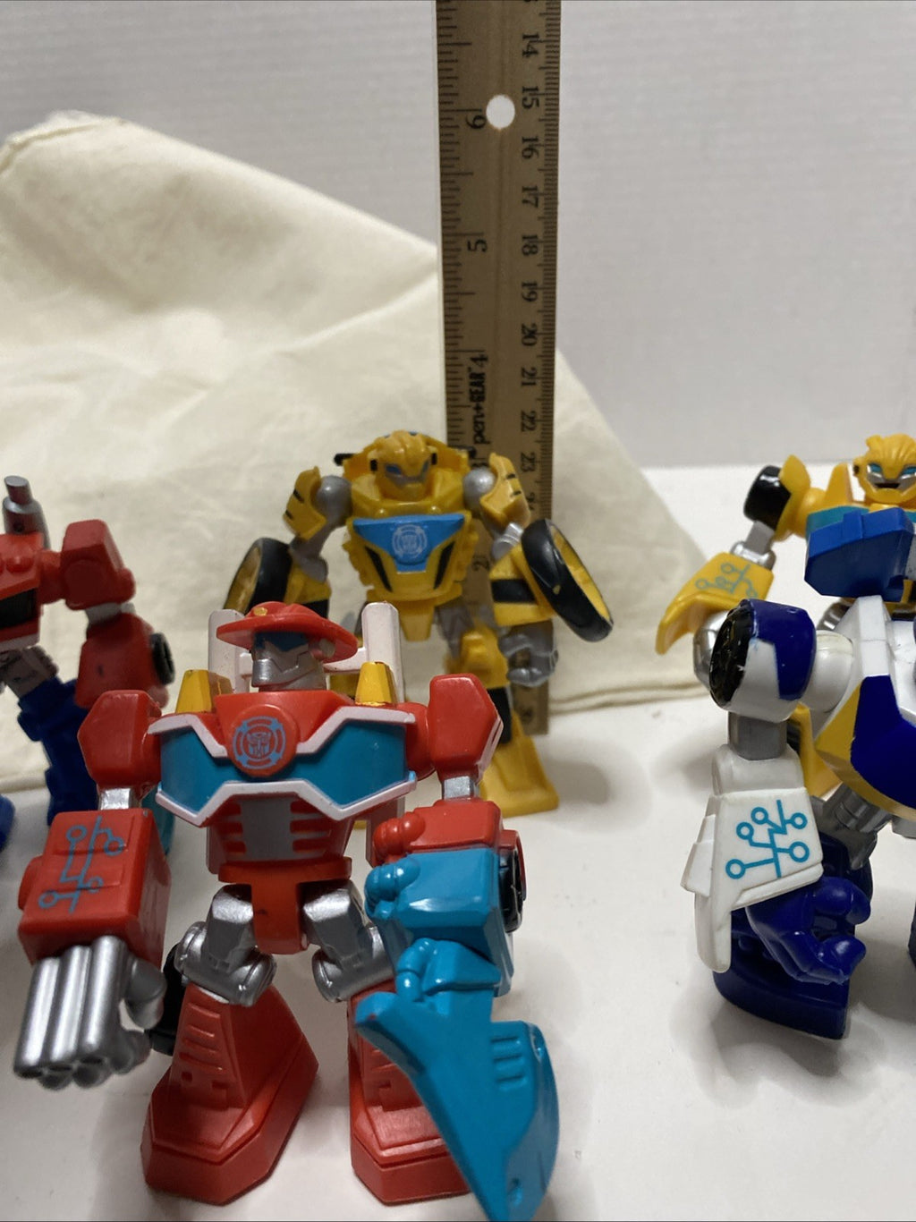 LOT of (5)Hasbro Playskool Heroes Transformers Rescue Bots Toy Figures