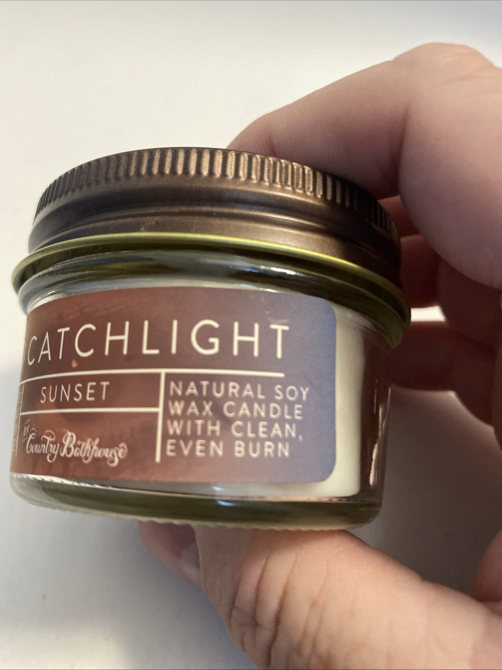 Country bathhouse catch light candle sunset scent Natural Soy Wax Candle
