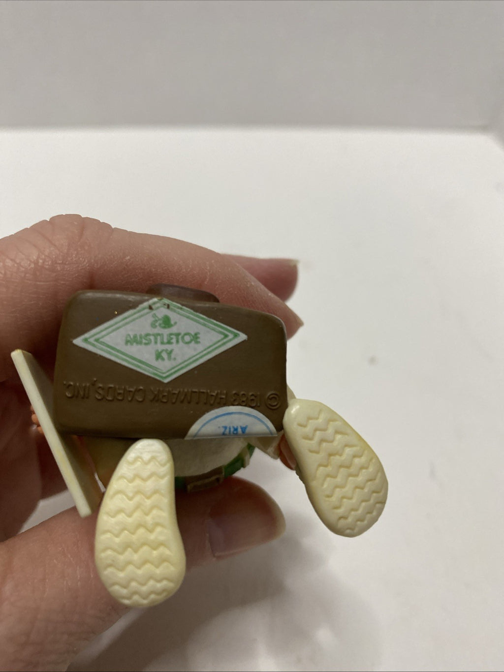 Hallmark 1983 Hitchhiking Santa Claus Christmas Ornament