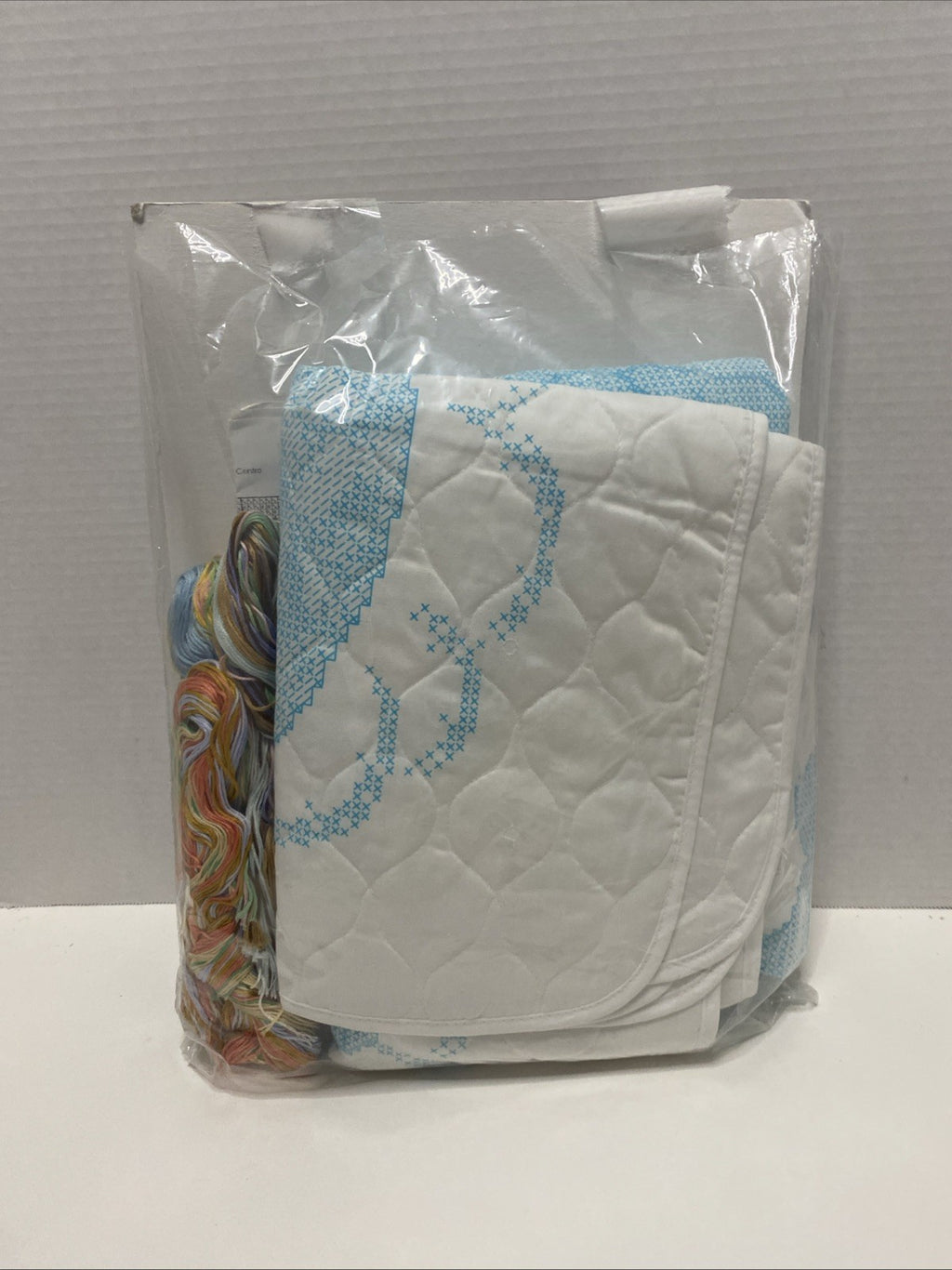 Janlynn Stamped Cross Stitch Quilt Kit Heaven Sent Bunnies on Clouds 54-103