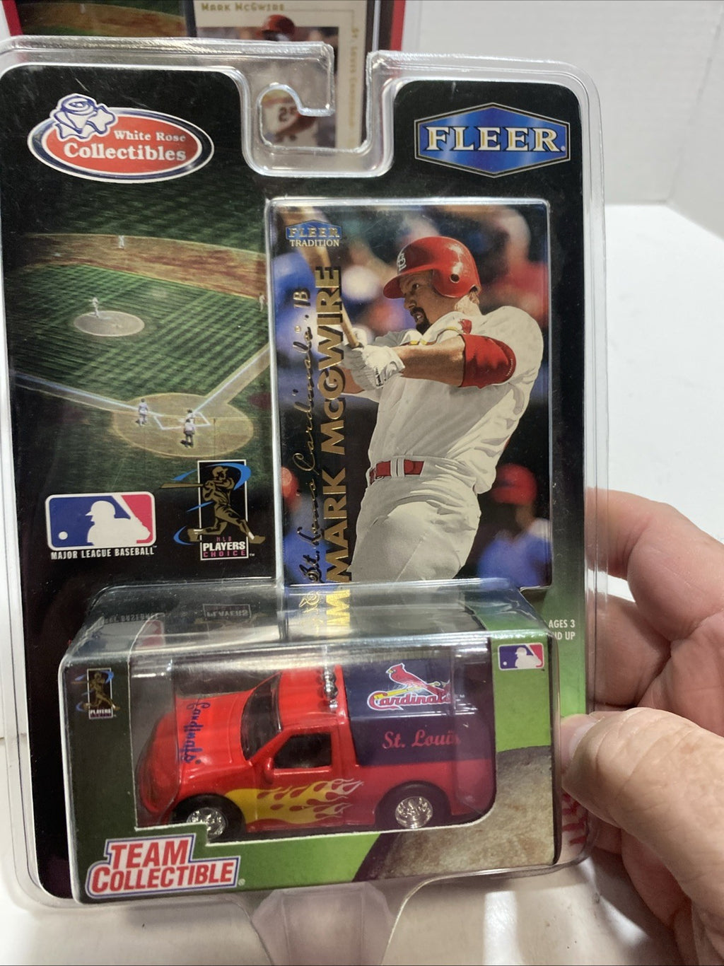 MLB White rose collectibles fleer Mark McGuire vehicle and card St. Louis Cardin