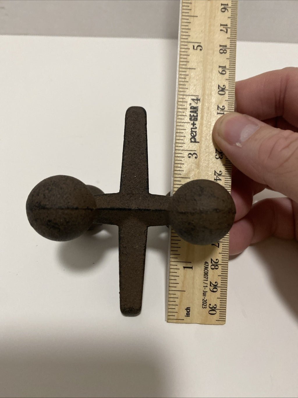 Vintage Cast Iron Jack Bookend Heavy Duty Doorstop Paperweight  4"