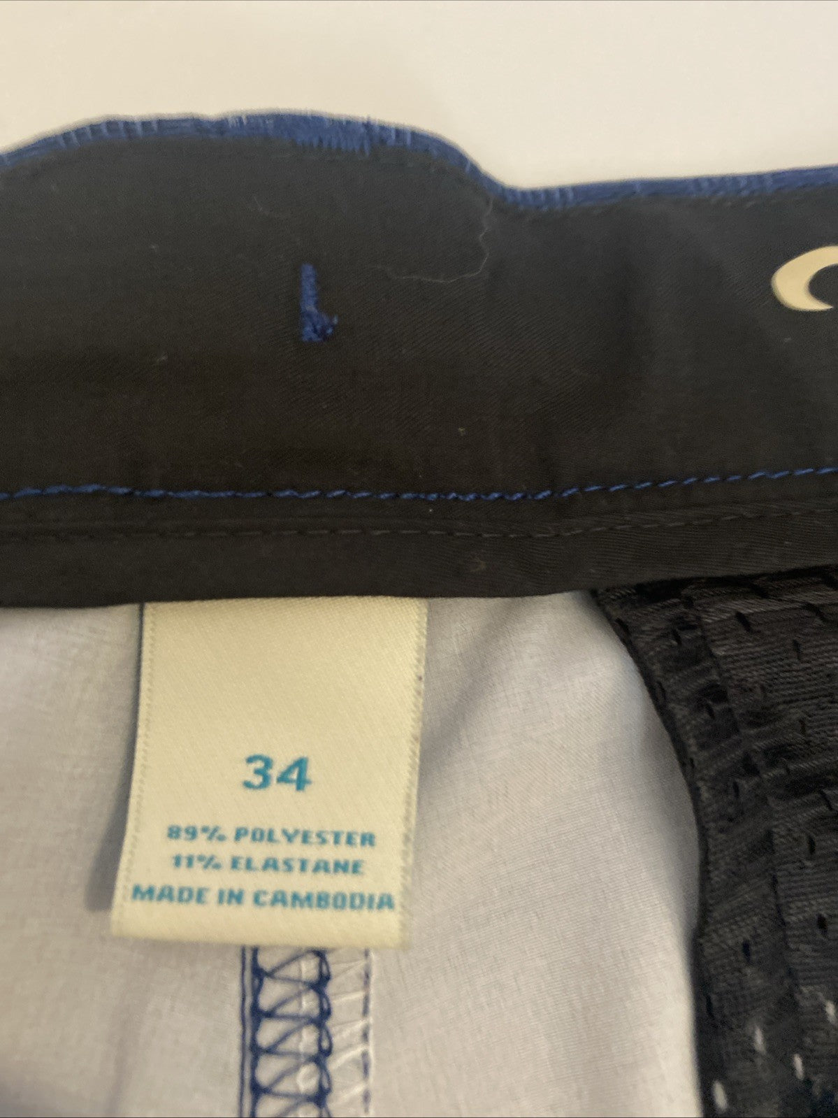 Caribbean Shorts Men 34  blue four-way stretch