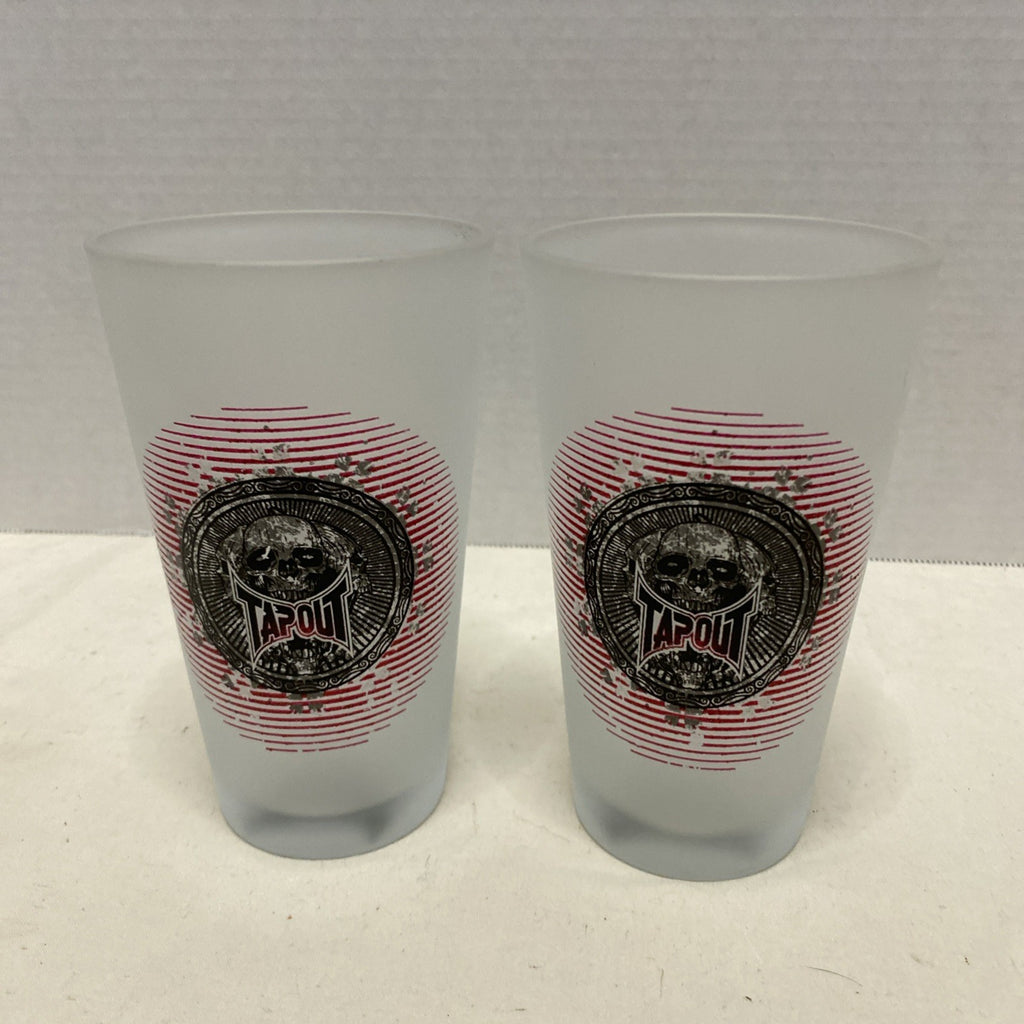 UFC Tapout Skull Frosted Highball Glass Set Of 2