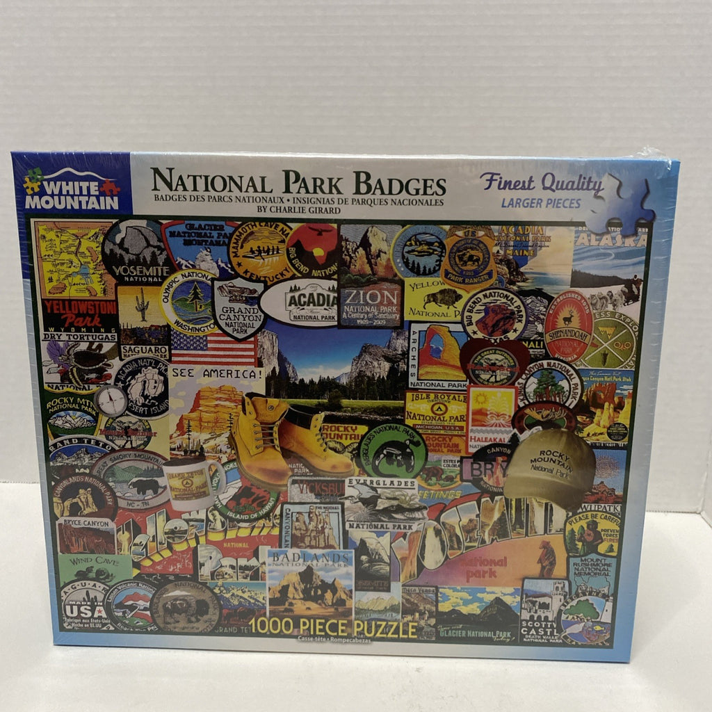 White Mountain-National Park Badges by Charlie Girard-1000 Pieces-New!