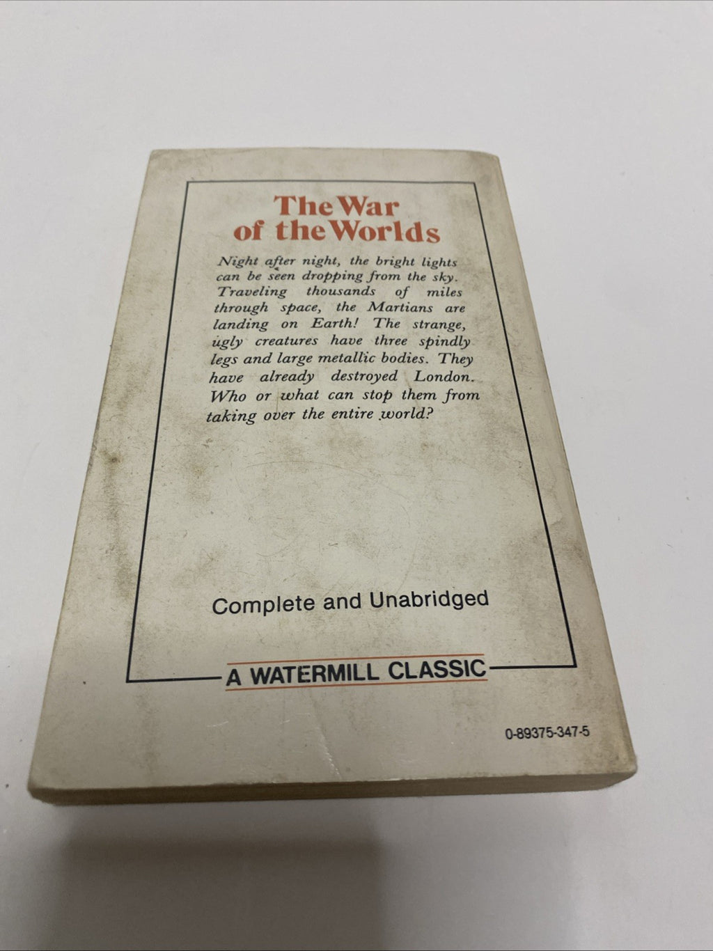 THE WAR OF THE WORLDS (WATERMILL CLASSICS) By H. G. Wells