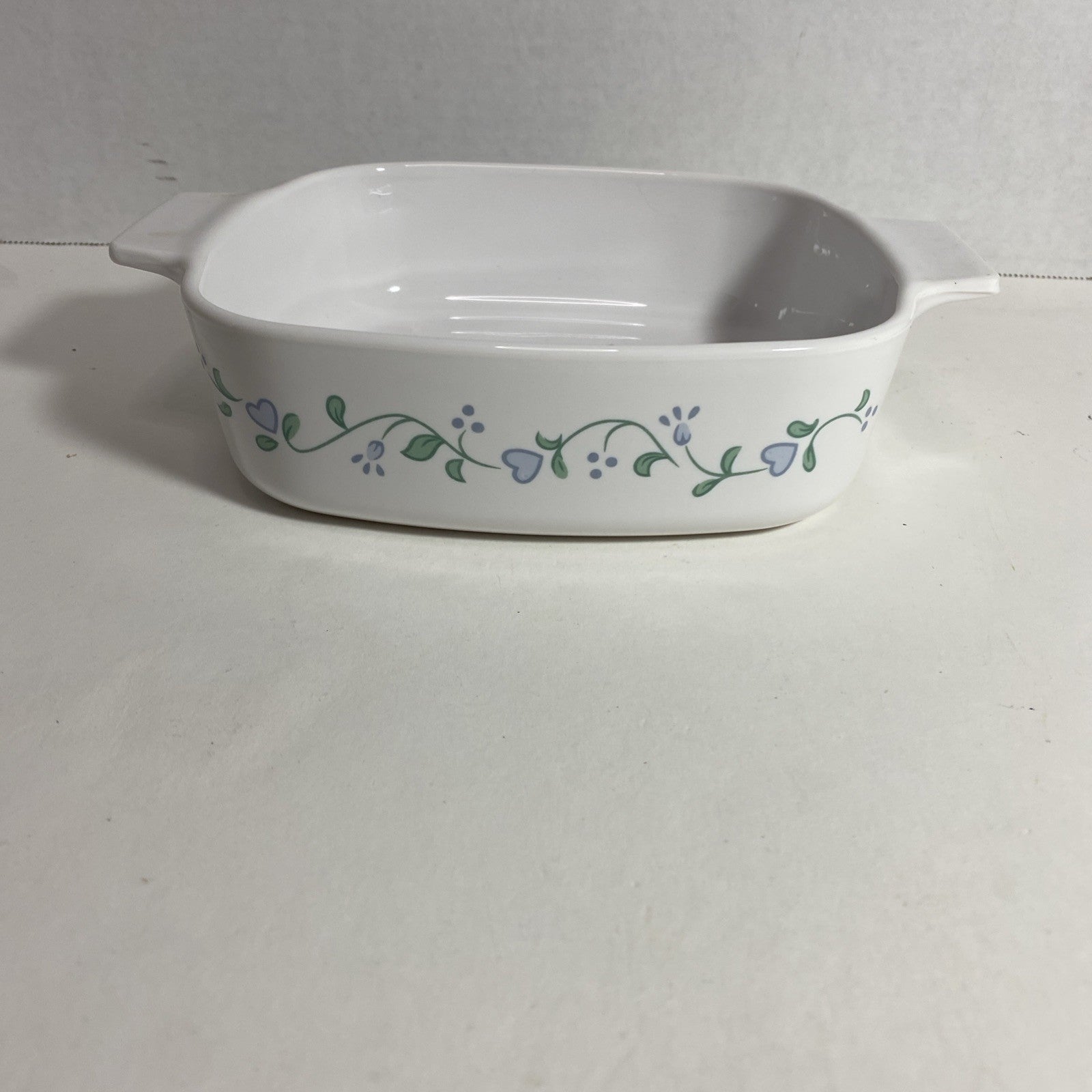 Corning Ware A-1-B Blue Hearts 1 Quart Casserole Dish Square A1B 1 Qt **No lid