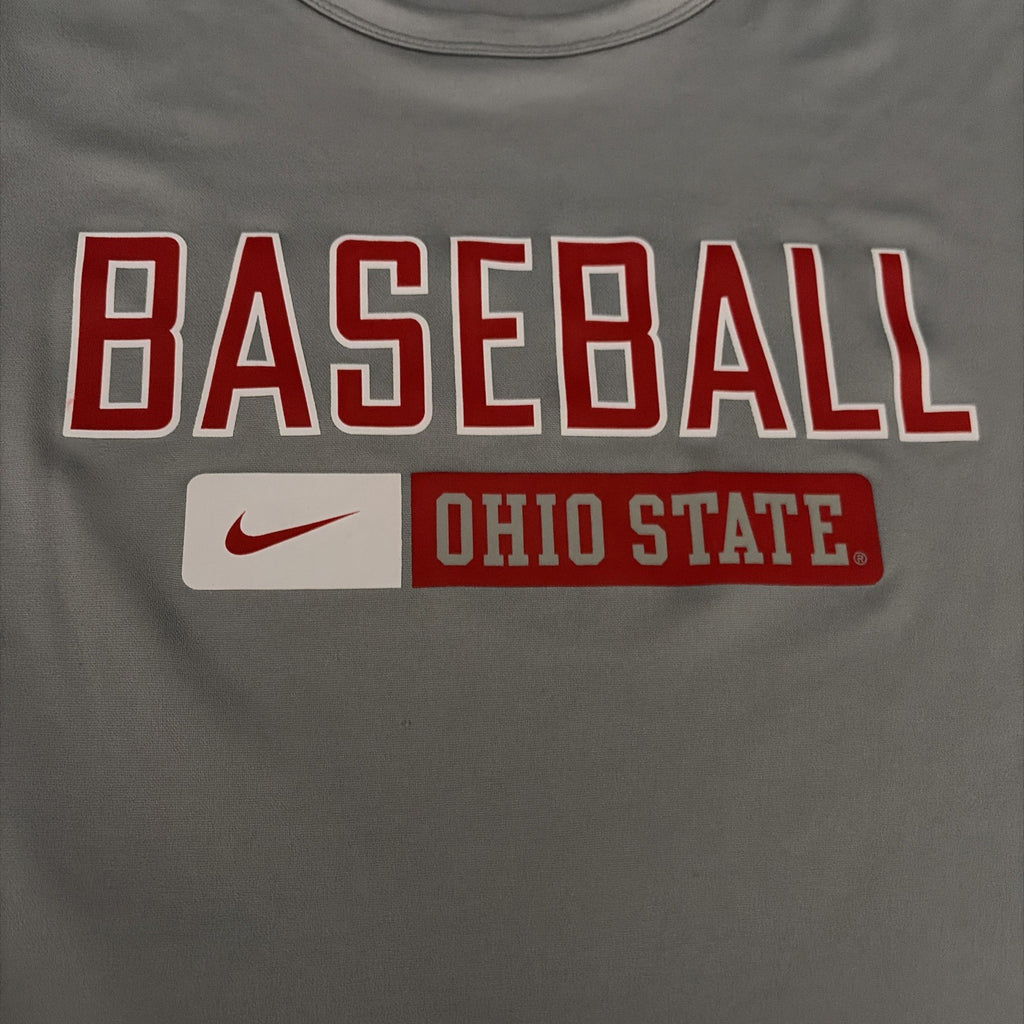 Men’s Nike XL NCAA Ohio State Univ Buckeyes Baseball Swish Shirt 