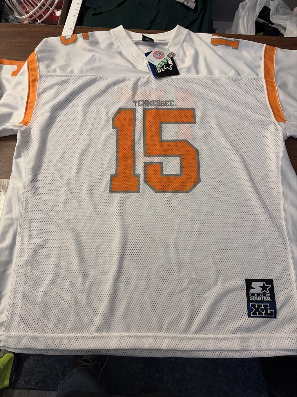 Starter Men’s XL  Tennessee Volunteer Football Jersey Number 15 White