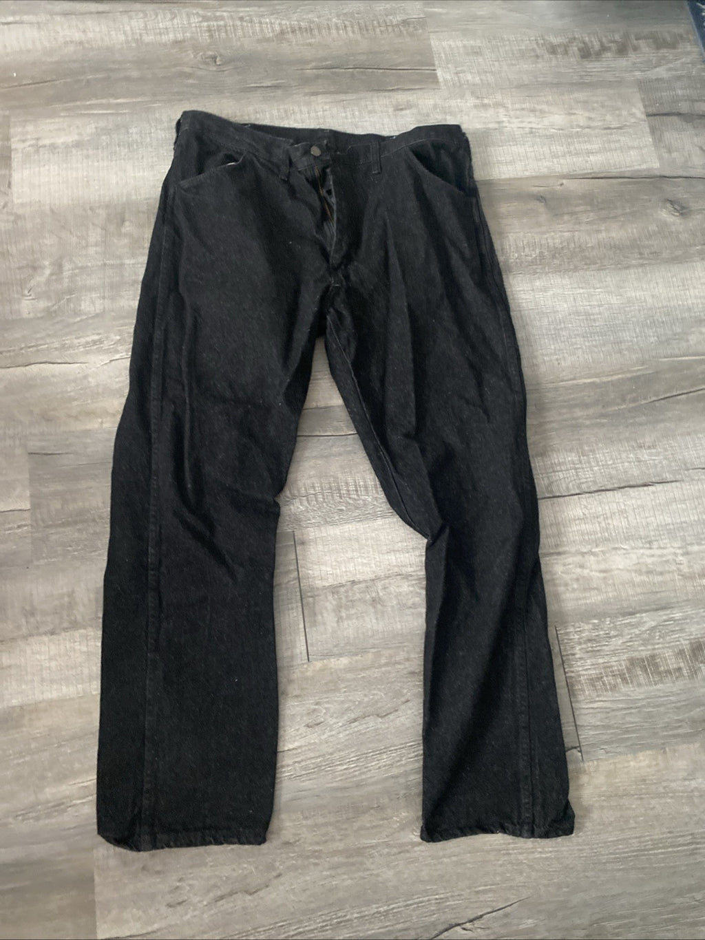 Rustler Straight Leg Blue Jeans Mens 40x30 color black